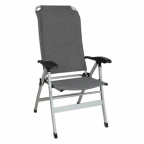 Fauteuil aluminium Confort Maxi Gris idéal Camping car BAYASUN