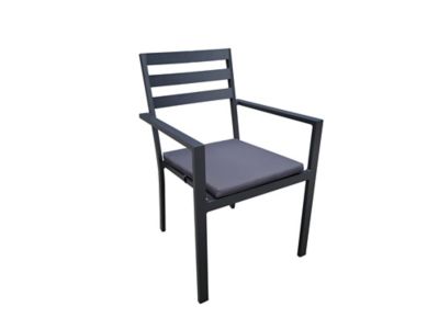 Fauteuil aluminium Palma anthracite moderne et confortable