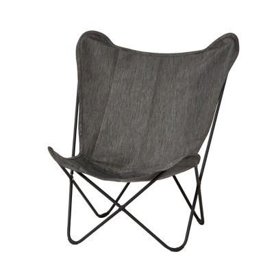 Fauteuil bas de jardin Blooma Mataso acier gris