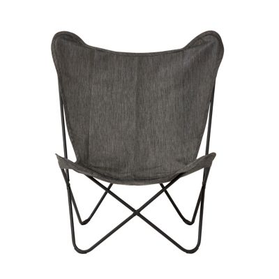 Fauteuil bas de jardin Blooma Mataso acier gris
