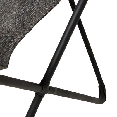 Fauteuil bas de jardin Blooma Mataso acier gris