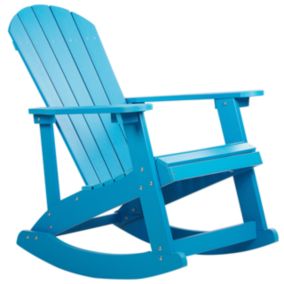 Fauteuil à bascule Bois d'ingénierie Bleu ADIRONDACK