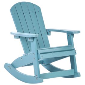 Fauteuil à bascule Bois d'ingénierie Bleu clair ADIRONDACK