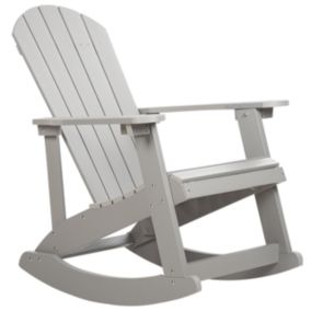 Fauteuil à bascule Bois d'ingénierie Gris clair ADIRONDACK