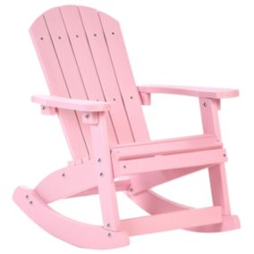 Fauteuil à bascule Bois d'ingénierie Rose pastel ADIRONDACK