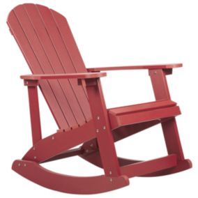 Fauteuil à bascule Bois d'ingénierie Rouge ADIRONDACK