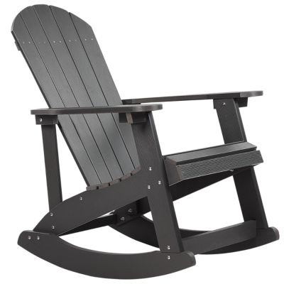 Fauteuil à bascule de jardin ADIRONDACK Gris foncé