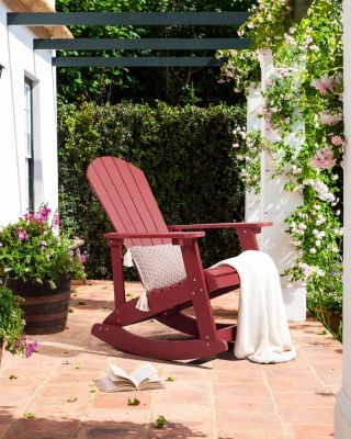 Fauteuil à bascule de jardin ADIRONDACK Rouge