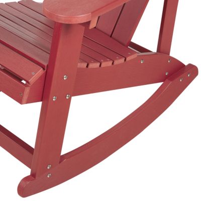 Fauteuil à bascule de jardin ADIRONDACK Rouge