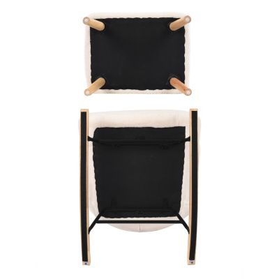 Fauteuil à bascule, fauteuil à bascule en peluche douce Teddy, appuie-tête et repose-pieds