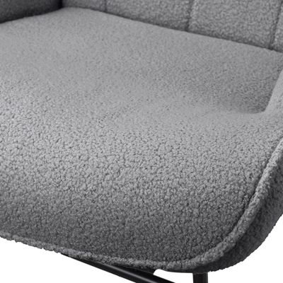 Fauteuil à Bascule,Fauteuil d'allaitement rembourré,pour Salon,Chambre à Coucher,Charge maximale,130 kg,Gris foncé,75 x 68 x 92 cm