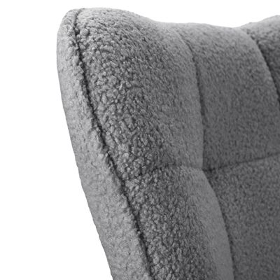 Fauteuil à Bascule,Fauteuil d'allaitement rembourré,pour Salon,Chambre à Coucher,Charge maximale,130 kg,Gris foncé,75 x 68 x 92 cm