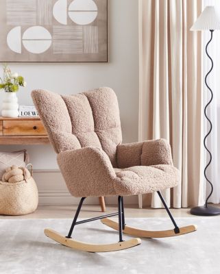 Fauteuil à bascule OULU Bouclé Beige