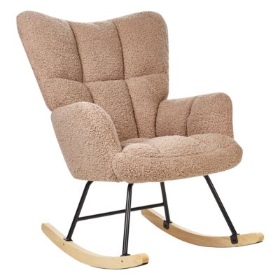 Fauteuil à bascule OULU Bouclé Beige