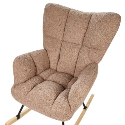 Fauteuil à bascule OULU Bouclé Beige