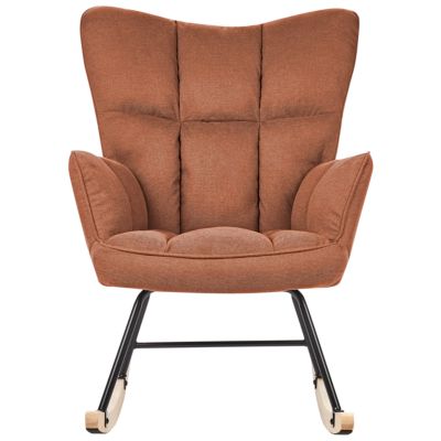 Fauteuil à bascule OULU Tissu Marron