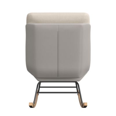 Fauteuil à bascule rembourré - avec dossier réglable, pour salon - chambre à coucher