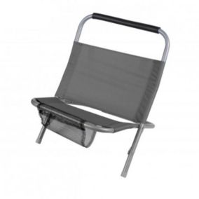 Fauteuil Cale Dos De Plage Anthracite  48X40XH60CM