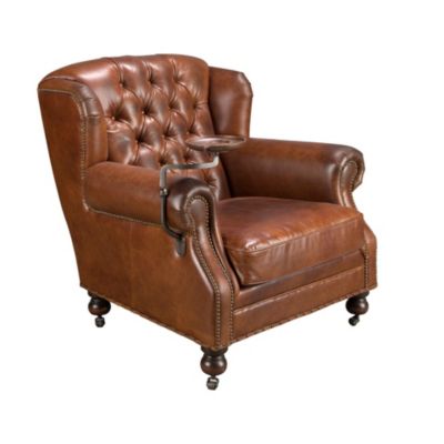 Fauteuil Chester en cuir marron cognac 5156 - 93x99x90 cm