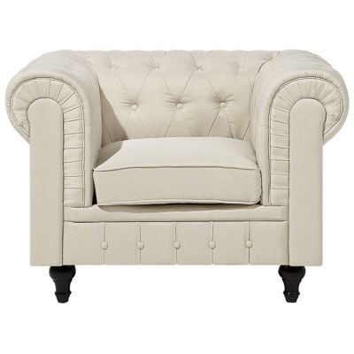 Fauteuil CHESTERFIELD Tissu Beige