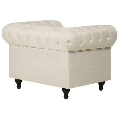 Fauteuil CHESTERFIELD Tissu Beige