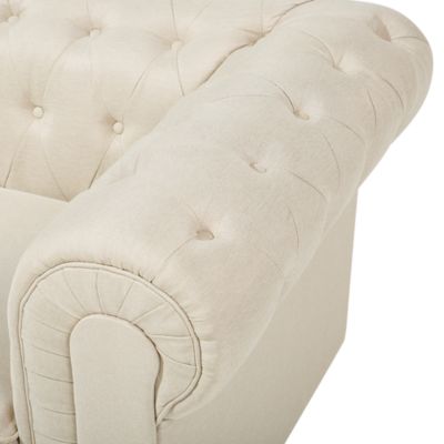 Fauteuil CHESTERFIELD Tissu Beige