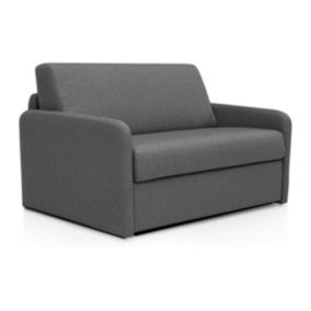 Fauteuil convertible express en tissu gris anthracite - Couchage lattes larges 100 cm - NADOA