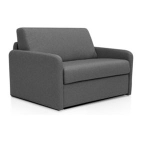 Fauteuil convertible express en tissu gris anthracite - Couchage lattes larges 70 cm - NADOA