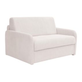 Fauteuil convertible express en velours côtelé beige - Couchage 100 cm - NADOA