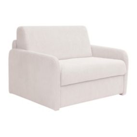 Fauteuil convertible express en velours côtelé beige - Couchage 70 cm - NADOA