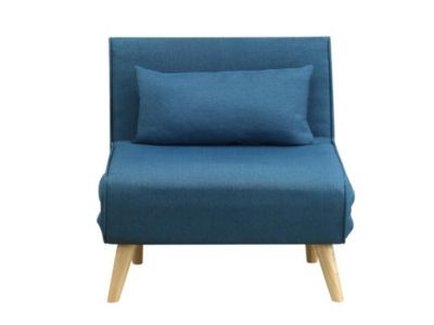 Fauteuil convertible POSIO en tissu - Bleu