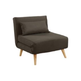 Fauteuil convertible POSIO en tissu - Taupe