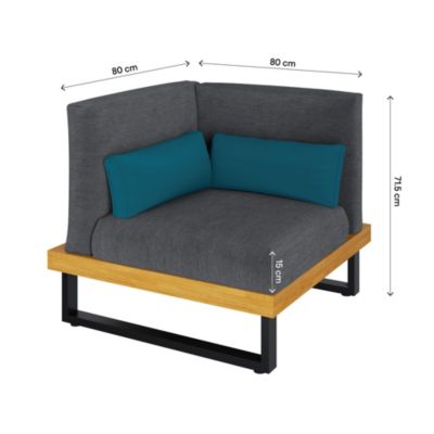 Fauteuil d'Angle Moala Acacia Goodhome