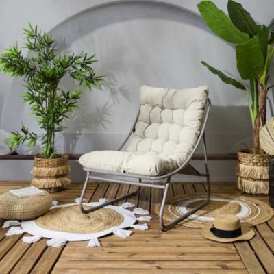 Fauteuil détente de jardin en métal Dolce vita
