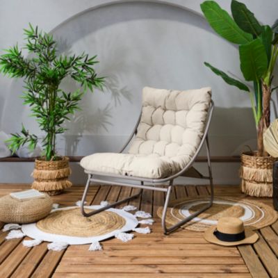 Fauteuil détente de jardin en métal Dolce vita