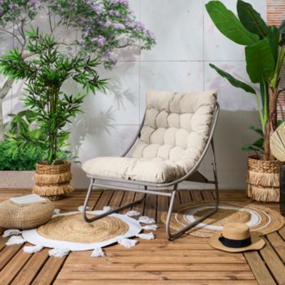 Fauteuil détente de jardin en métal Dolce vita