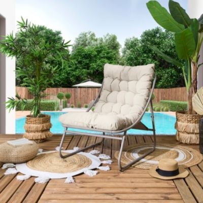 Fauteuil détente de jardin en métal Dolce vita