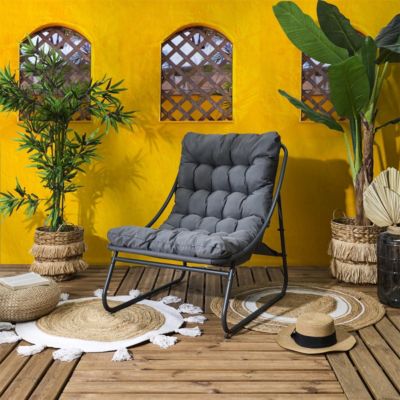 Fauteuil détente de jardin en métal Dolce vita