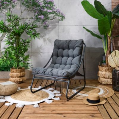 Fauteuil détente de jardin en métal Dolce vita
