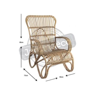 Fauteuil détente en manau et moelle de rotin le