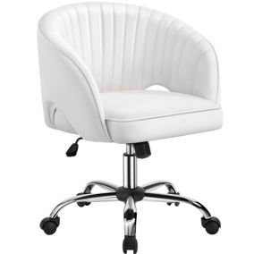 Fauteuil de Bureau Ergonomique en Similicuir à Roulettes avec Assise Réglable Yaheetech