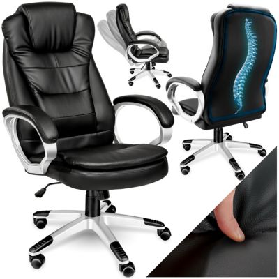 Fauteuil de bureau ergonomique rembourrage épais 12 cm couleur noir réglable confort tête nuque