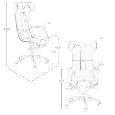 Fauteuil de bureau pivotant en similicuir marron