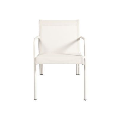 Fauteuil de jardin aluminium et textilène Atlas crème Arcane H.81 cm