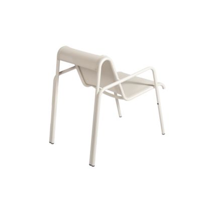 Fauteuil de jardin aluminium et textilène Atlas crème Arcane H.81 cm