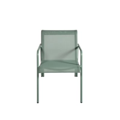 Fauteuil de jardin aluminium et textilène Atlas vert Arcane H.81 cm