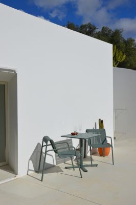 Fauteuil de jardin aluminium et textilène Atlas vert Arcane H.81 cm