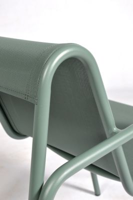 Fauteuil de jardin aluminium et textilène Atlas vert Arcane H.81 cm