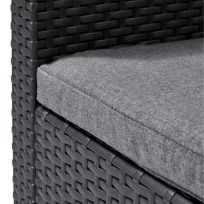 Fauteuil de jardin avec coussin - en résine - Allibert by KETER - SanRemo - Gris graphite