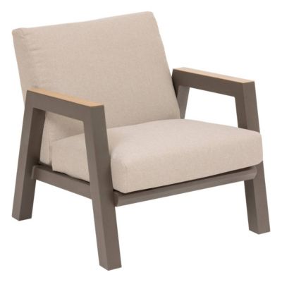 Fauteuil de jardin Axiome praline en aluminium traité en epoxy - Hespéride